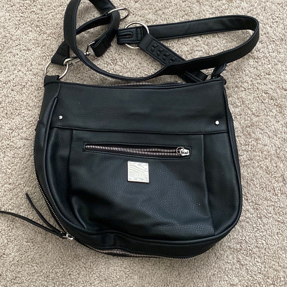 Black multi pocket purse